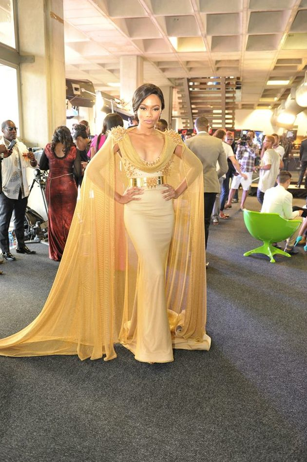 Gold Gert-Johan Coetzee Made with Swarovski Elements gown