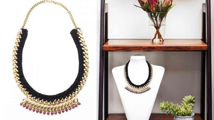 A neckpiece from Henriette Botha's The Fall collection. Image: Henriette Botha.