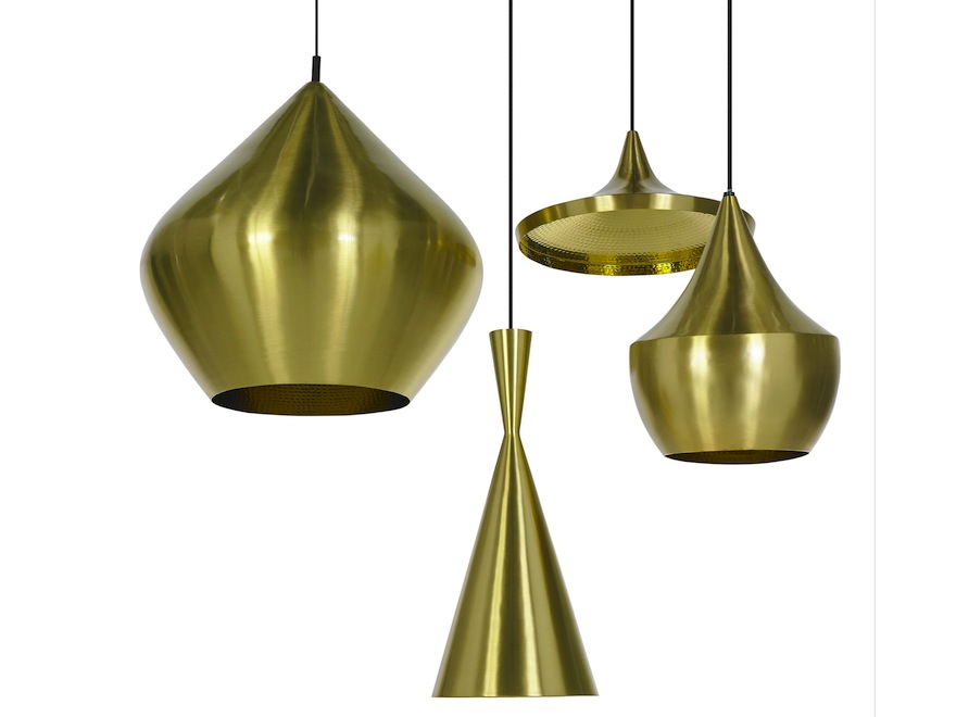 Beat Brass lamp by Tom Dixon.