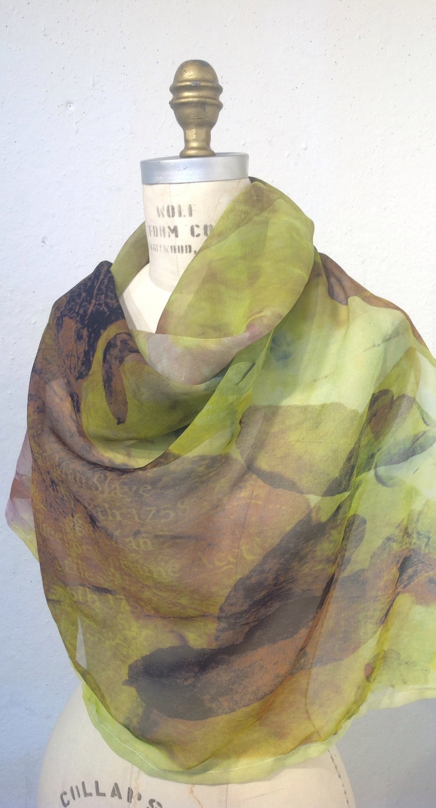 Printed scarf by Tia Blassingame.  