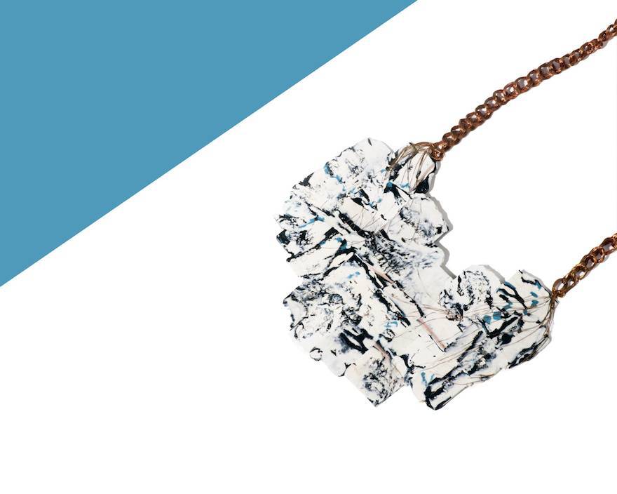 Ewaste jewellery that looks like marble Design Indaba