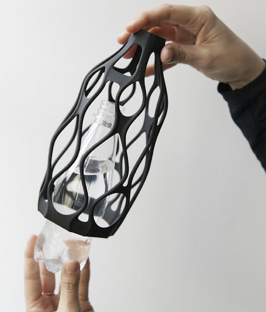 3Dprinted vase collection upcycles plastic bottles Design Indaba