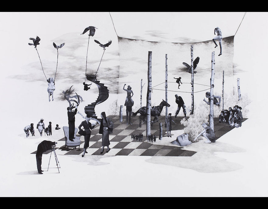 Korean artist explores “hysteria” in mixed media paintings Design Indaba