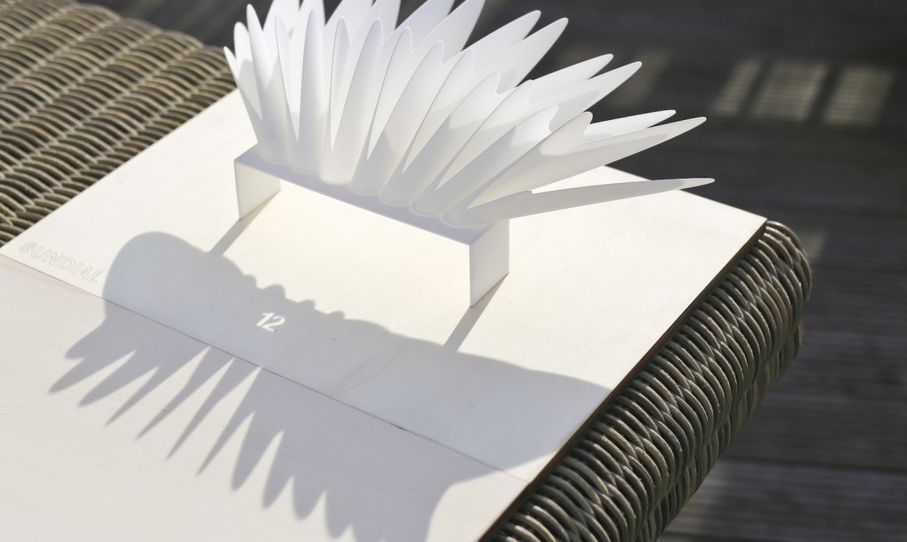 sundial installation 3d printed with sheets of plastic design indaba