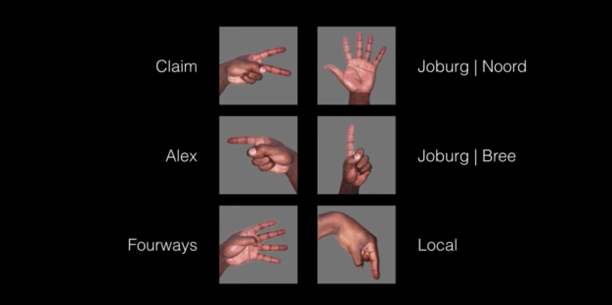 Minibus Taxi Hand Signals