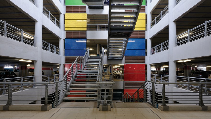 outh African embassy in Berlin, staircase detail.