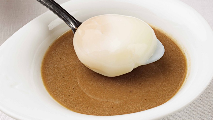 Bread and garlic soup, featured as a starter to a meal of Mexican-style slow-coo