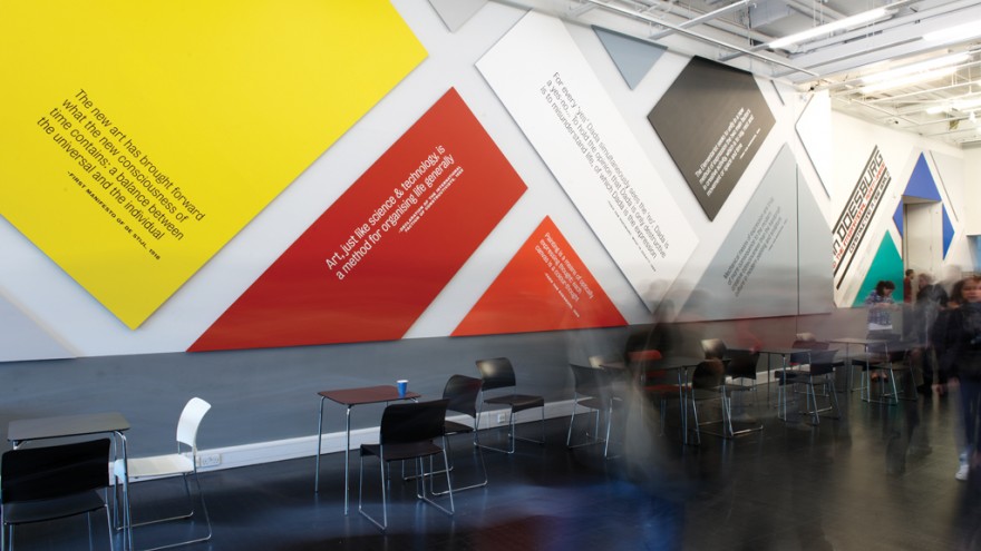 Exhibition graphics for Van Doesburg exhibition at the Tate Modern. Courtesy of 