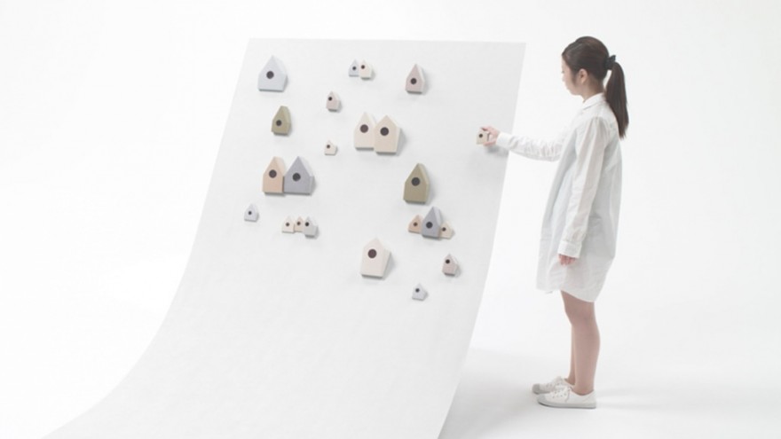 Non-slip birdhouse by Nendo. Photo: Hiroshi Iwasaki.  