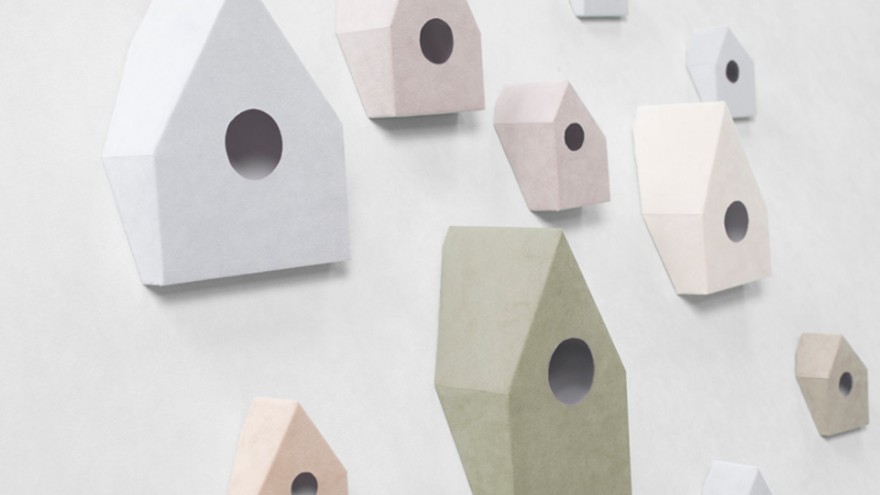 Non-slip birdhouse by Nendo. Photo: Hiroshi Iwasaki.  