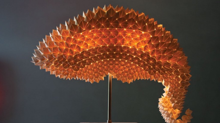 Dragon Tail Lamp by Luisa Robinson for Design By Hive. 