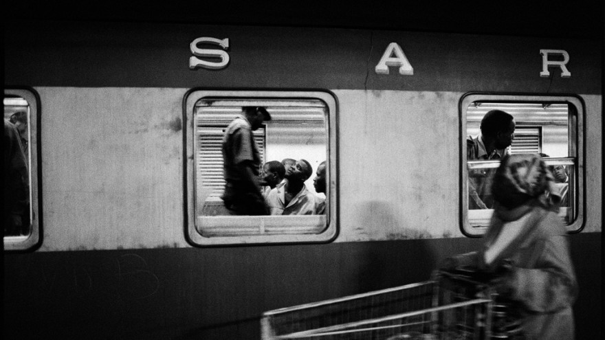 The train carrying illegal immigrants back to Mozambique, 2000.