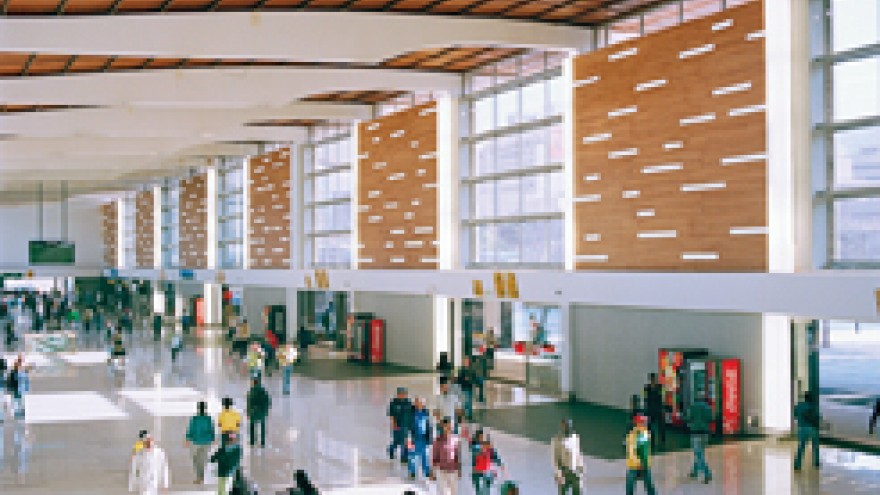 Revamped interior of Cape Town Station by Mokena Makeka.