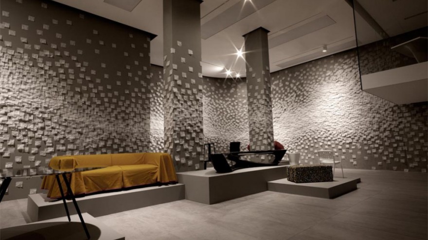 Nendo's design of the Established & Sons showroom, London. 