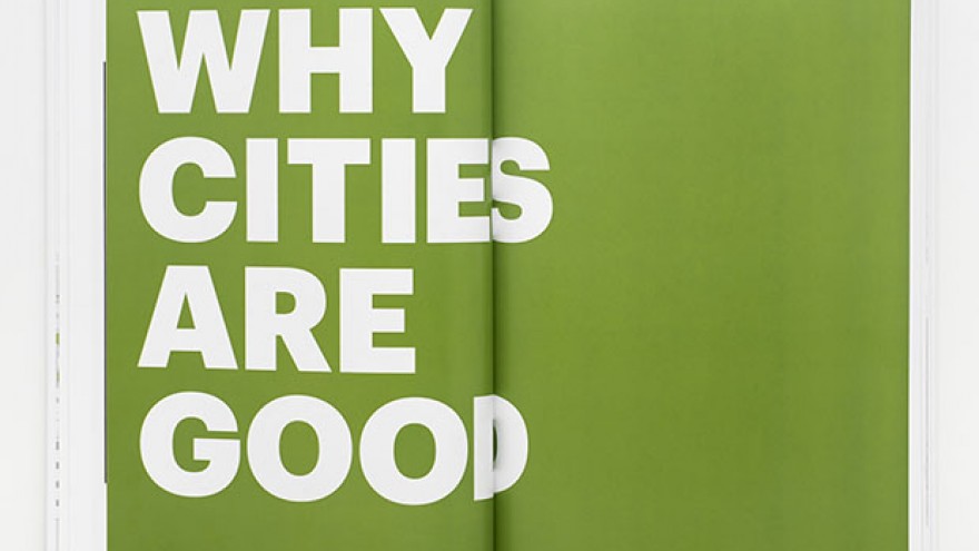 "A Country of Cities" section openers by Michael Bierut & Britt Cobb. Images: Pentagram. 