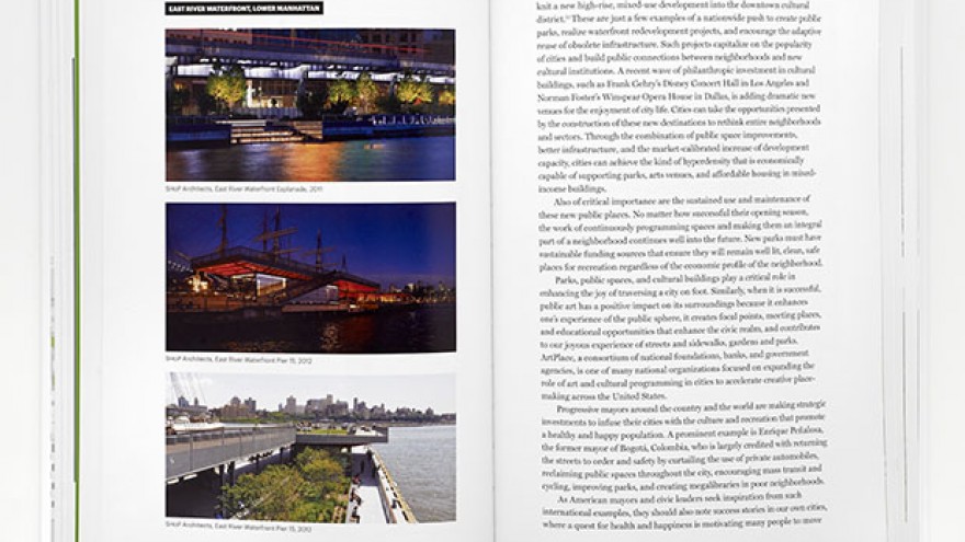 Images of SHoP designs for the East River Waterfront and Pier 15 in New York.
