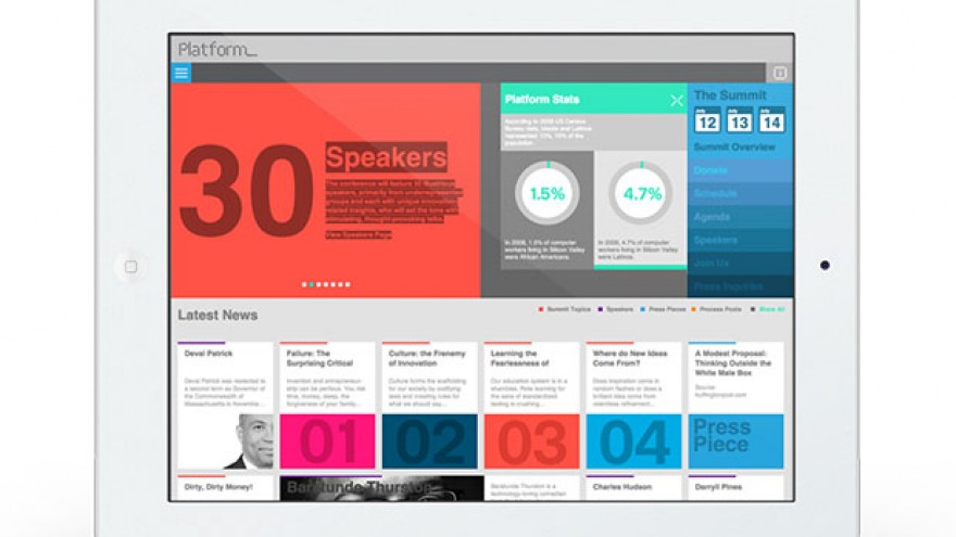Platform identity, website design by Eddie Opara. 