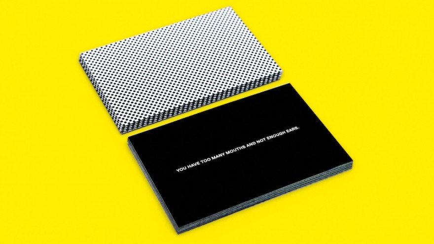 Halftone Satisfaction card set by Sagmeister and moo.com. 