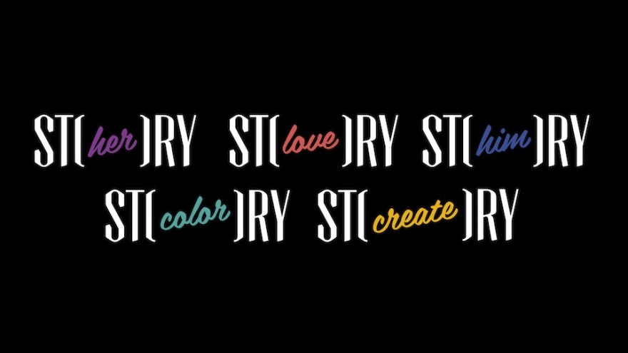 Story identity and logo by Stefan Sagmeister. 