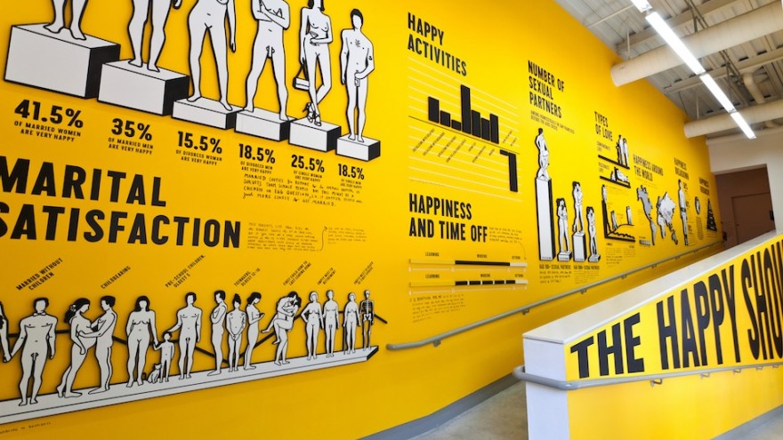 The Happy Show exhibition by Stefan Sagmeister. 