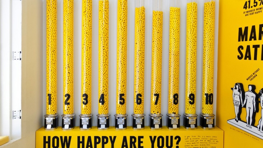 The Happy Show exhibition by Stefan Sagmeister. 