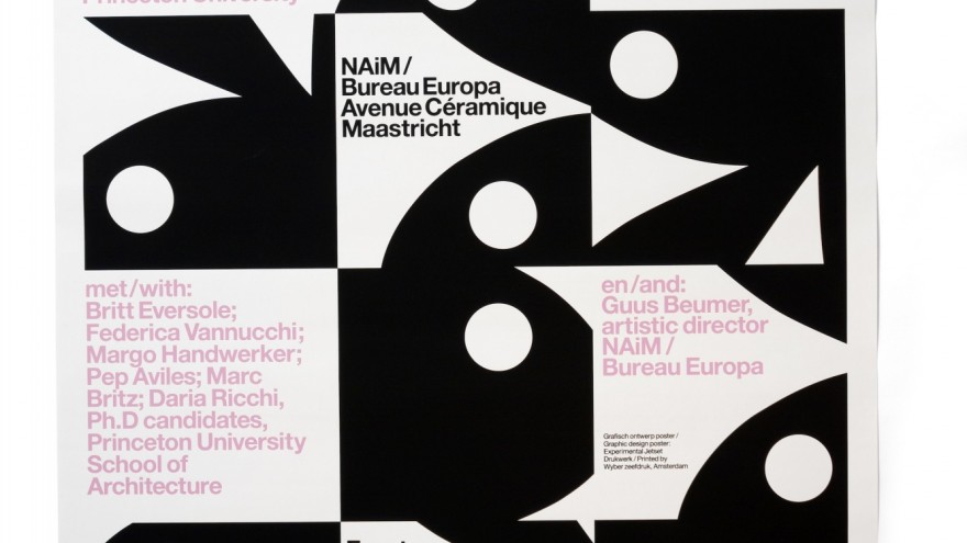 'Playboy Architecture', A0-sized screenprinted poster for NAiM / Bureau Europa (Maastricht, NL), 2012.