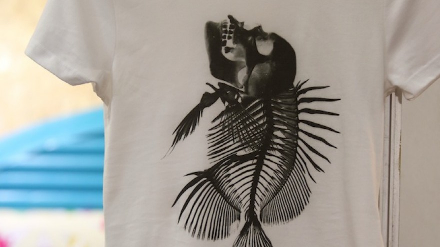 Alovesupreme's Skull + Fish Fusion T-shirt. 