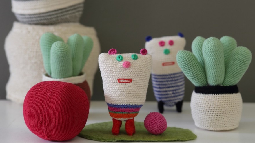 Projekt started off producing delicate, once-off scarves and then ventured into producing toys and quirky decorative objects such as the crocheted cacti it has become well-known for. Image: Henk Hattingh.