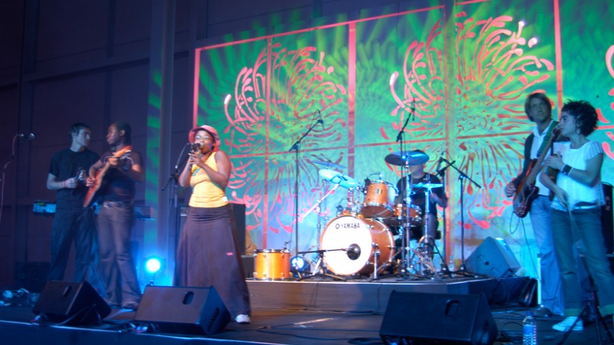Freshlyground, performing at the Design Indaba Party in 2005. 