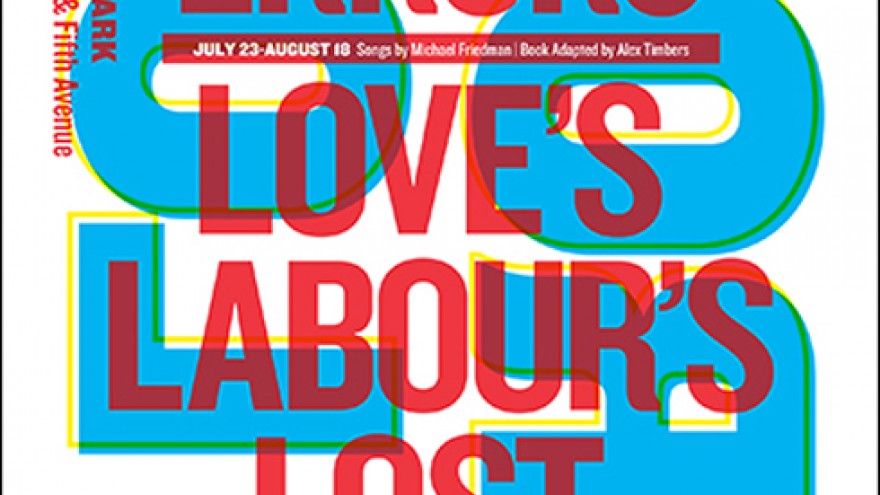 Shakespeare in the Park 2013 by Paula Scher. 