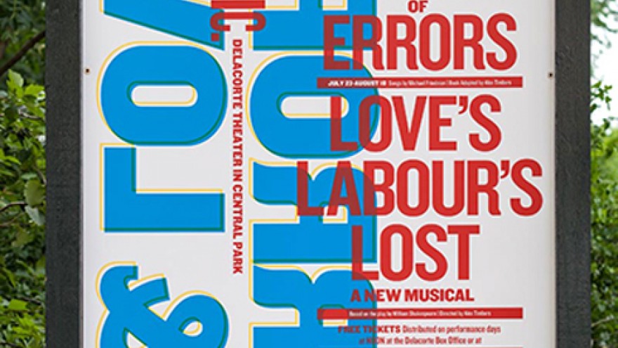 Shakespeare in the Park 2013 by Paula Scher. 