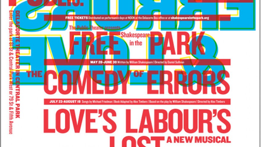 Shakespeare in the Park 2013 by Paula Scher. 