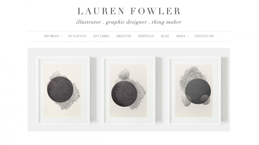 "Lost is a Place Too" online shop by Lauren Fowler. 