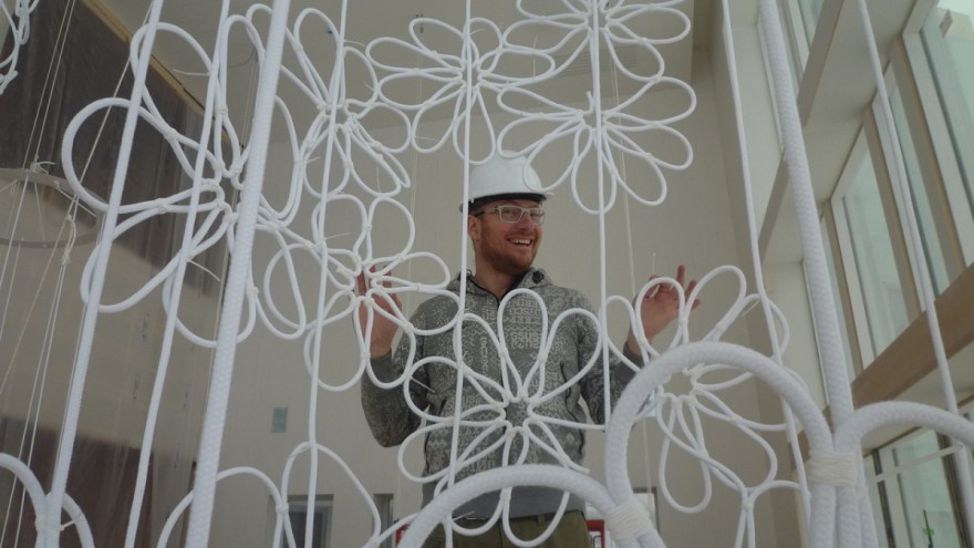 Chandelier for Fogo Island Inn by Studio Tjep. 