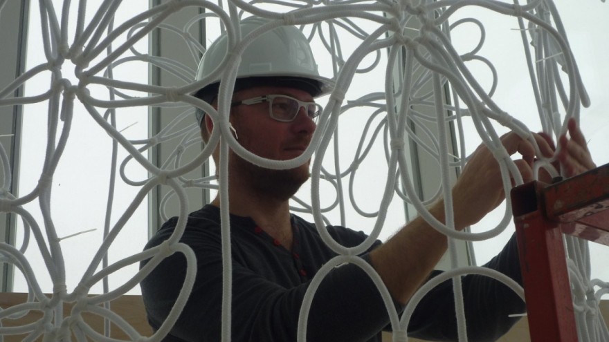 Chandelier for Fogo Island Inn by Studio Tjep. 