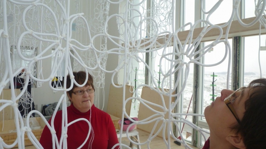 Chandelier for Fogo Island Inn by Studio Tjep. 