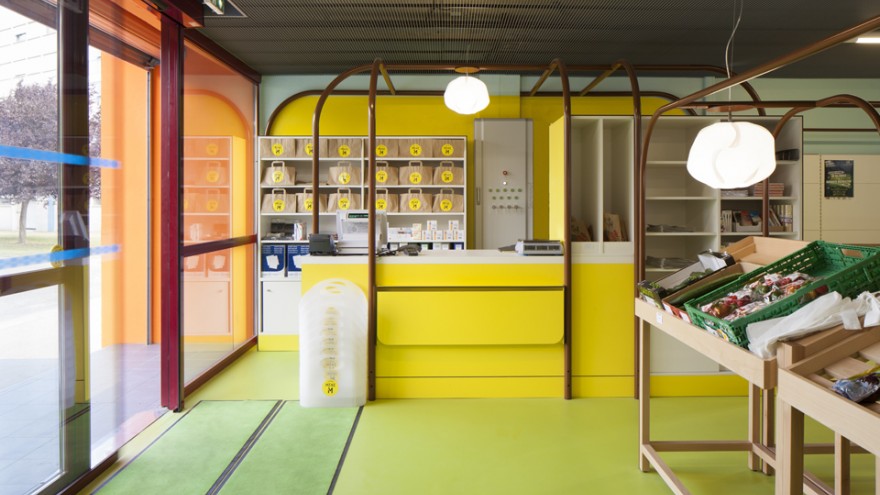 Mini M grocery store by Matali Crasset. 