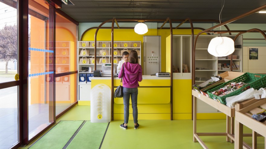 Mini M grocery store by Matali Crasset. 