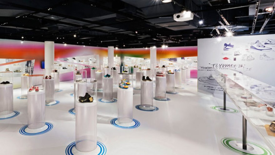 Out of the Box exhibition design by Karim Rashid. 