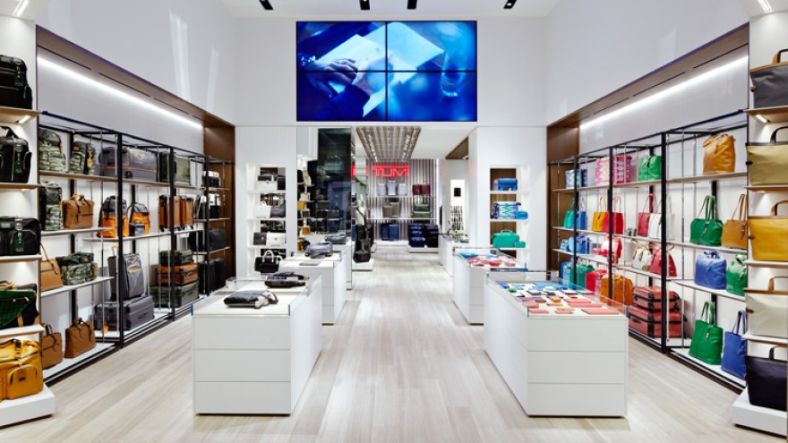 TUMI flagship store interior by Studio Dror. 