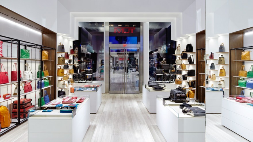 TUMI flagship store interior by Studio Dror. 