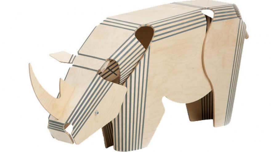 The Stratflex Rhino made from plywood, timber and rubber