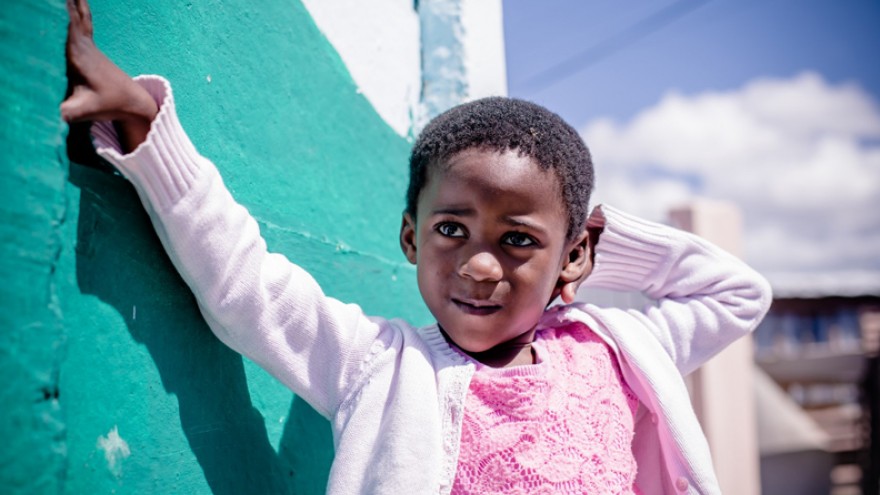 A resident of the Gege crèche in Langa. Image: Sandy Greenway.