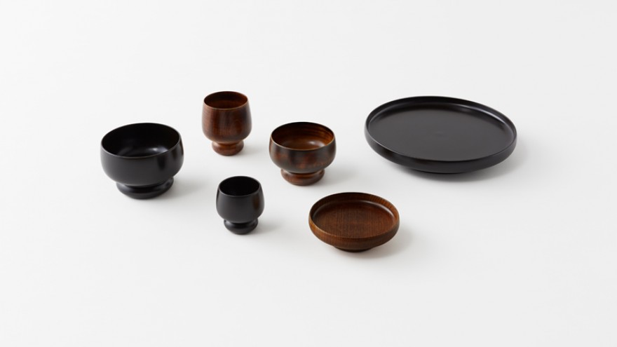 Lump collection by Nendo for Urushi Kobo Oshima. Image: Akihiro Yoshida. 
