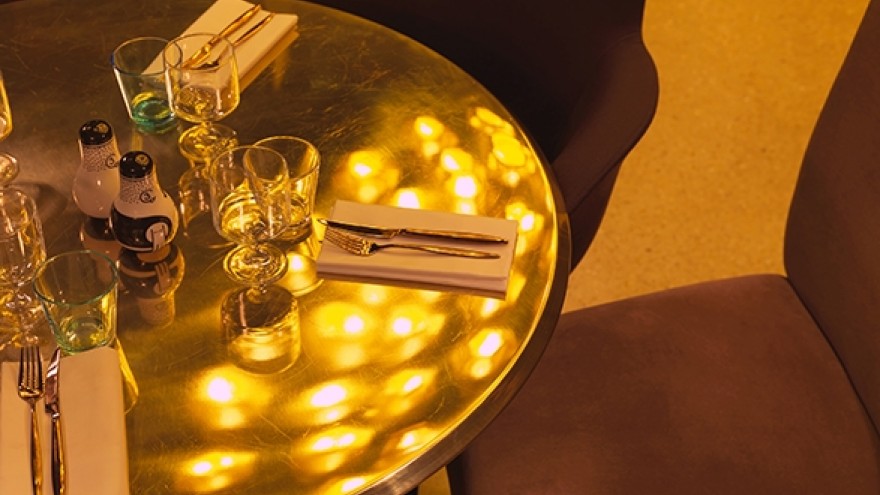 Eclectic Restaurant interior by Tom Dixon. 