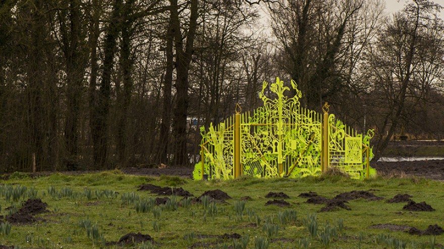 New entrance gates at the Aemstel Schooltuin by Studio Tjep. 