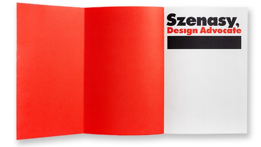 Szenasy, Design Advocate cover by Paula Scher. 