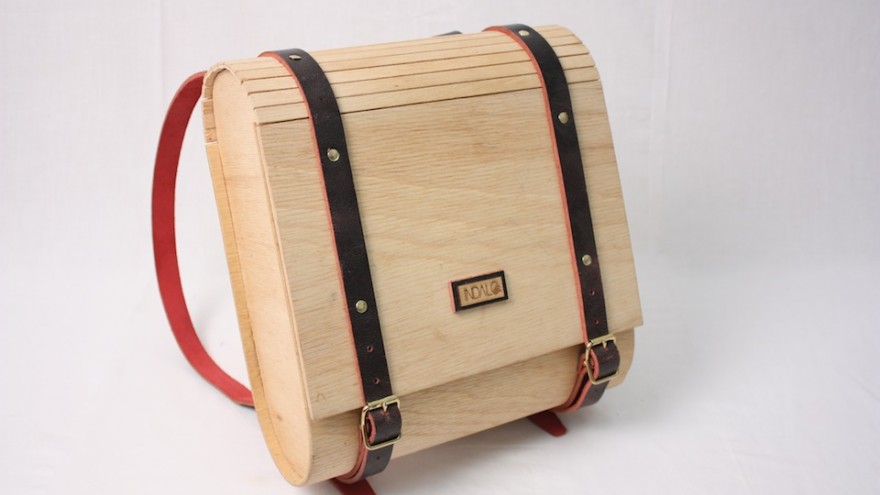 Umtwalo Wooden Backpack by Inga Gubeka. 