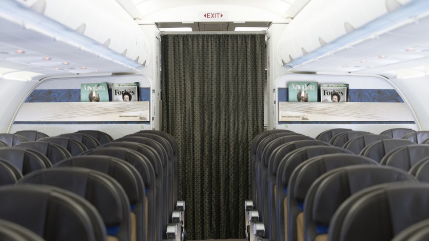 New SAA Economy class cabin design by Priestmangoode. 