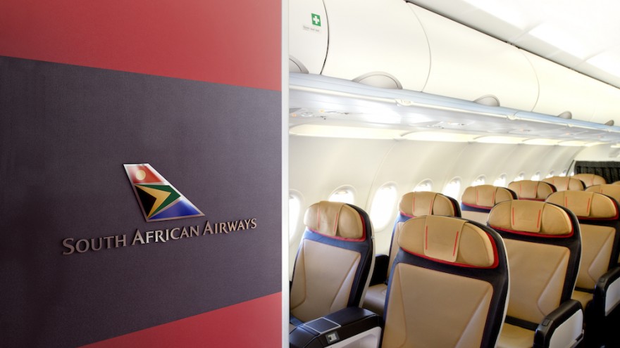 New SAA cabin entrance and business class designed by Priestmangoode.